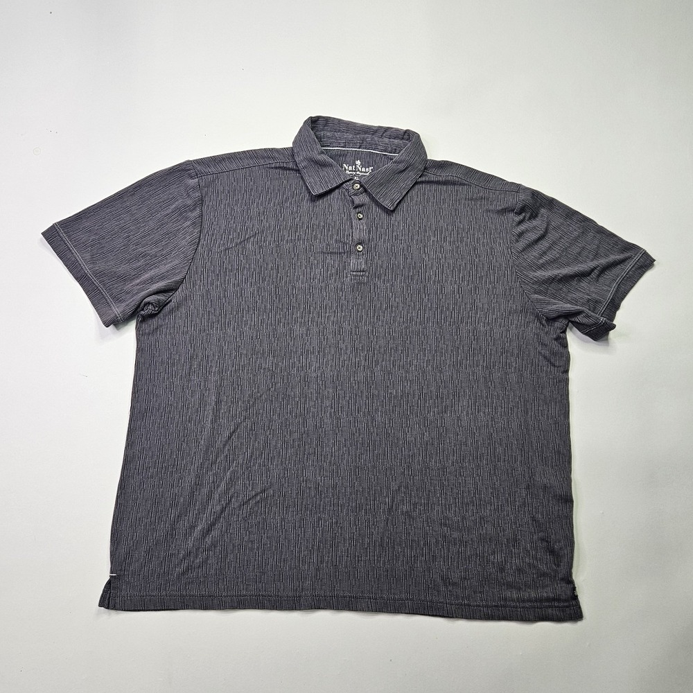 Nat Nast Men's XL Luxury Originals Polo Shirt Modal Blend Short Sleeve Gray
